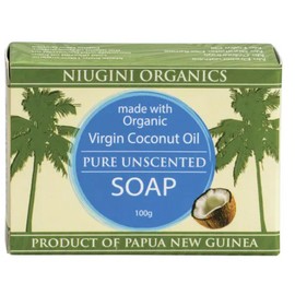 Niugini Organics Organic Virgin Pure Unscented Coconut Oil Soap 100g