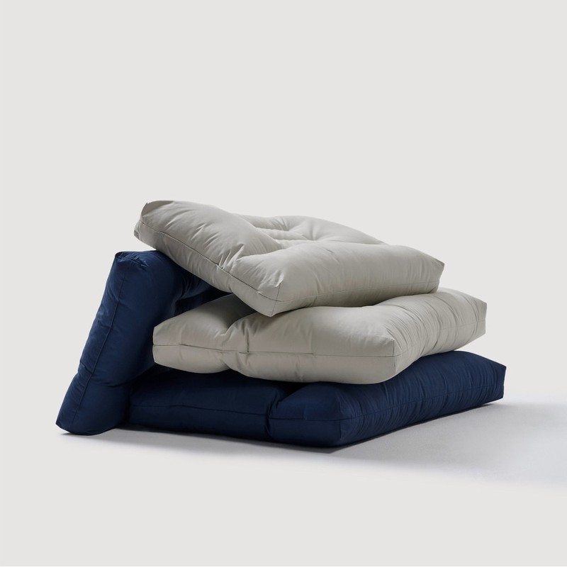 JAJU Cotton Washable Cervical Support Pillow 50x30cm Grey