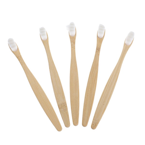 VICASKY 5pcs Soft Wave Travel Toothbrushes with Ergonomic Handle for