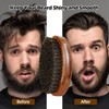 Boar Bristle Beard Brush for Men, Beards and Mustaches Grooming