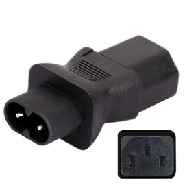 Aofan IEC 320 C8 2Pin Male to C13 3Pin Female Plug Converter AC125V 10A/AC250V 2.5A
