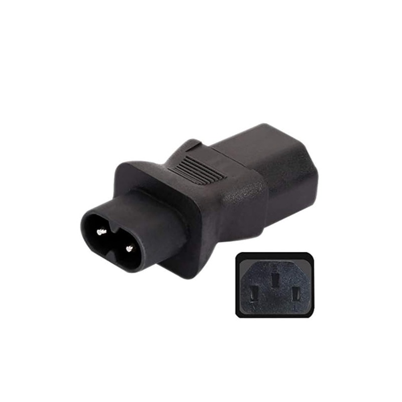 Aofan IEC 320 C8 2Pin Male to C13 3Pin Female