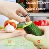 Spiral Cutter for Veggies–Stainless Steel Vegetable Spiralizer for Zucchini, Potato,