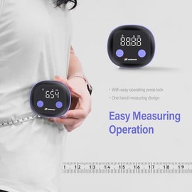 Fitdays - Cinta métrica inteligente para el cuerpo con aplicación Bluetooth Fitdays para medición de grasa corporal y muscular, visualización LED, tip