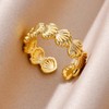 HUASAI Gold Seashell Starfish Shell Ring Dainty Beachy Statement Rings