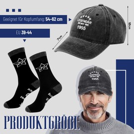 SATINIOR Pack of 2 70th Birthday Gifts for Men, 1 Hat and 1 Pair of Socks, Funny Birthday Man Gift Set for Dad, Husband, Grandpa, Uncle, Boyfriend