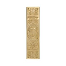 The Hartford Brass Push Plate with Lettering 11 1/2 inches - Choose Finish (Brass)