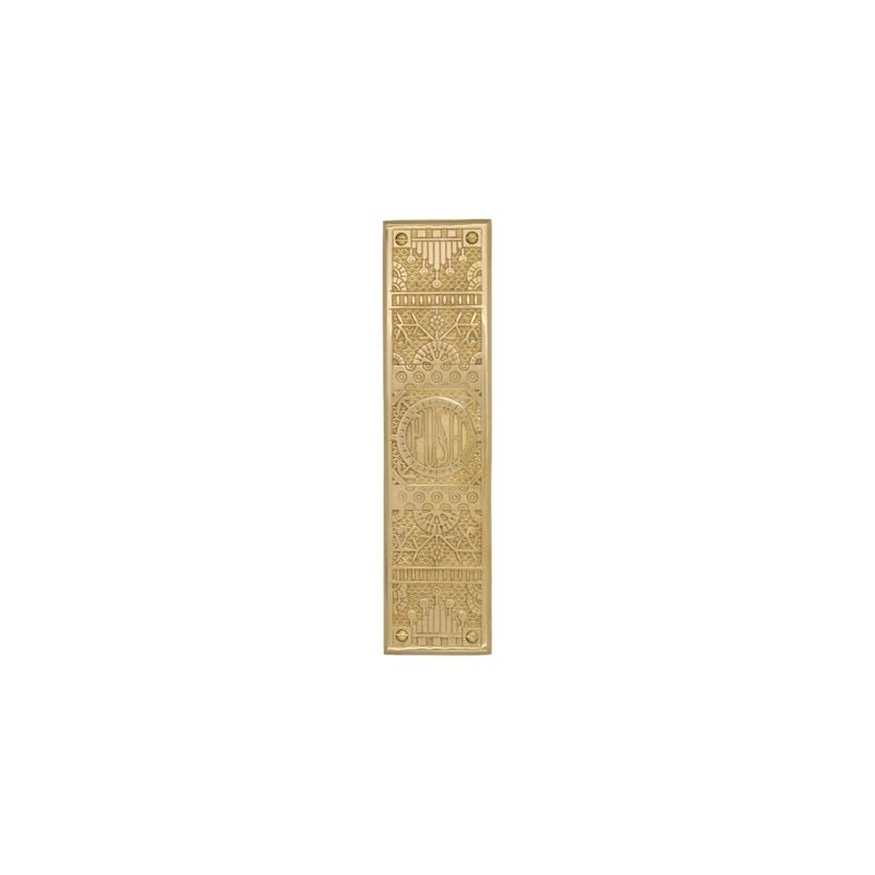 The Hartford Brass Push Plate with Lettering 11 1/2 inches