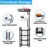 Toilet Paper Holder Stand with Shelf, Free Standing Toilet Tissue