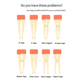 GGFSSQ GGFSSQ Leg Correction Belt - 3 in 1 Leg Corrector Bandage - O/X Adjustable Leg Posture Correction Belt, bow leg corrector, Inside Eight Character Corrector Leggings Belt, Knock Knee Braces (XXL)