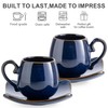 LYEOBOH 3oz Espresso Cups with Saucers, Small Coffee Cups Set