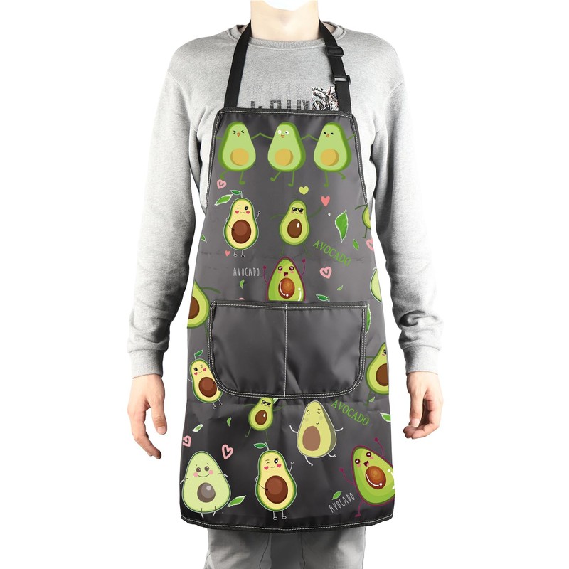 ENSIANTH Funny Avocado Apron Avocado Cooking Kitchen Aprons with Pockets