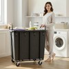 Large Laundry Cart with Wheels, 94.3 Gal. (357 L) Rolling