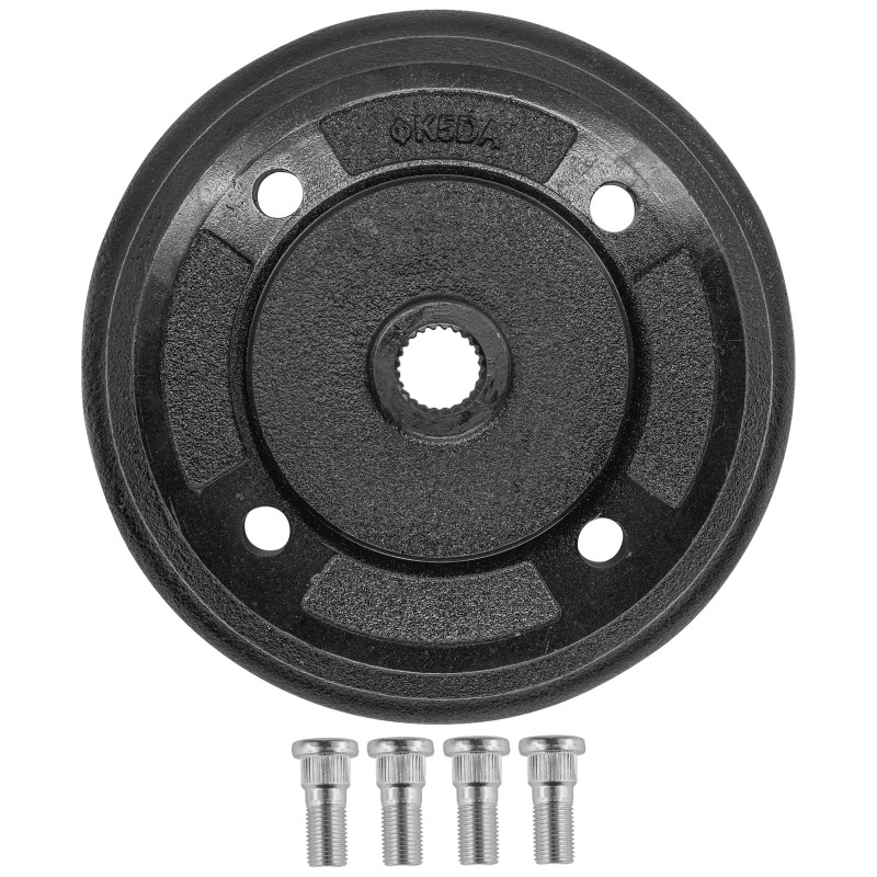 Caltric Front Brake Drum Wheel Hub w/ Bolts fits Kawasaki