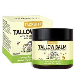 Organic Grass-Fed Beef Tallow & Raw Honey Balm - Handmade Whipped Moisturizer
