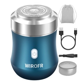 WIROFR Electric Shaver One-Button Use Portable Mini Shaver Electric Razor for Men Rotary, Rechargeable, Wet&Dry, IPX7 Waterproof999999999
