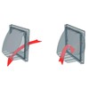 White Wall Vent Hood with Gravity Flap | Durable ASA