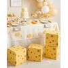 TOUROAM 4 PCS Cheese Party Decoration Boxes, Yellow Cheese Food