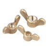 Yudesun 20Pcs M4 Wing Nut Fasteners Brass Butterfly Nuts Bolt