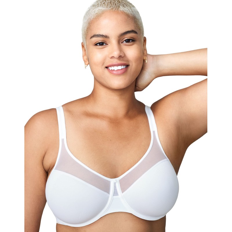 Wonderbra Womens Comfort-U® Design Full-Support Underwire Bra, White, 34C US
