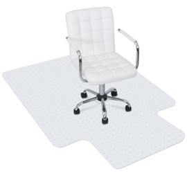Segawe Thick 36" x 48" PVC Home Office Chair Floor Mat Studded Back with Lip