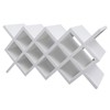 10 Cell Wine Rack, White Wall Mounted Wine Holder, Large