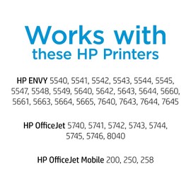 HP Original 62 Tri-Color / 62XL Black Ink Cartridges (2-Pack) | Works Envy 5540, 5640, 5660, 7640 OfficeJet 5740, 8040 OfficeJet Mobile 200, 250 | Eligible for Instant Ink | N9H67FN