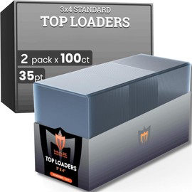 Max Protection 35pt Top Loaders for Cards - 200 Count - Premium 3x4 Inch Trading Card Toploaders - Protect Your Baseball and Sports Cards with These Crystal Clear Hard Plastic Sleeves Protectors