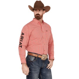 ARIAT Men's Pro Series Team Saul Classic Fit Shirt, Red