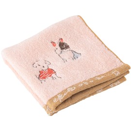 Seikan Great World OBWW-070 PI Naughty Pile Towel Handkerchief, 9.8 x 9.8 inches (25 x 25 cm), Pink