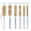 Brass Wire Bore Cleaning Brush Set - 6 Pieces with