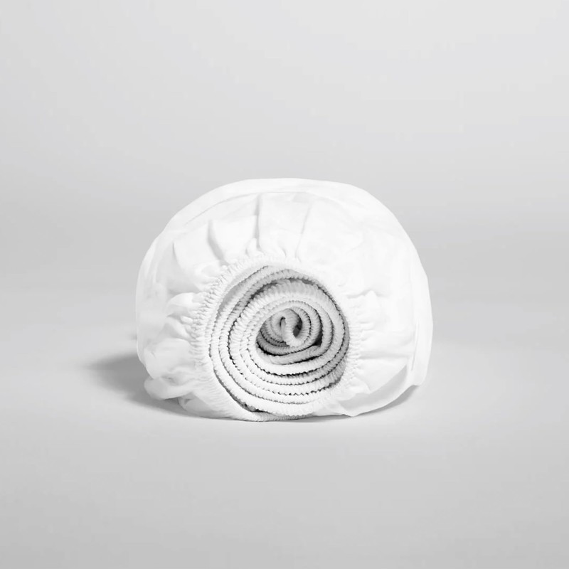 100% Cotton Full Size Fitted Sheet Arctic White, Breathable &