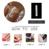 MISUD Press on Nails Short Square Fake Nails Glossy Glue