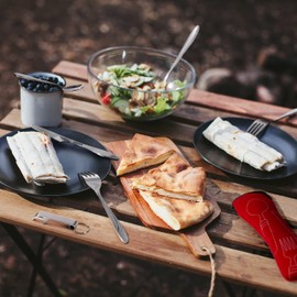Bramble - 5 Pcs Premium Stainless Steel Portable Cutlery Set with Case - Red