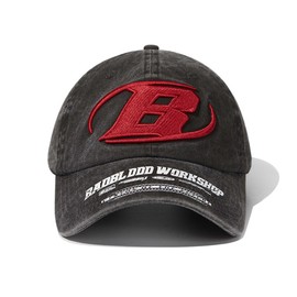 CLAPE Washed Cotton Baseball Cap Street Embroidery Baseball Cap Men's Leisure Peaked Cap Women's Adjustable UV Protection Cap Unstructured Outdoor Cap, BSAC2401-Black