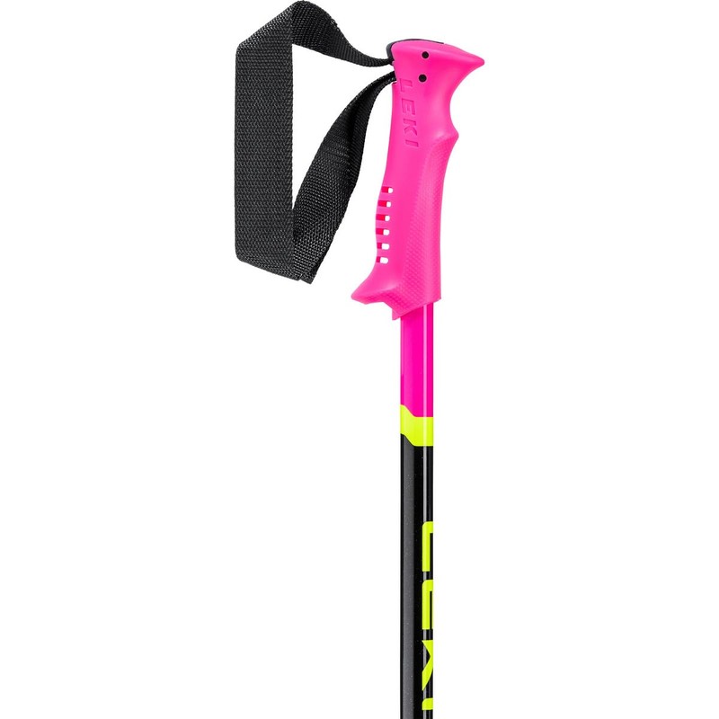 LEKI Children's Racing Kids Ski Poles, Neon Pink/Black/Neon Yellow, 100