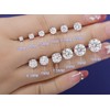 Moissanite Earrings, 3-10MM Diamond Stud Earrings For Women Men 925