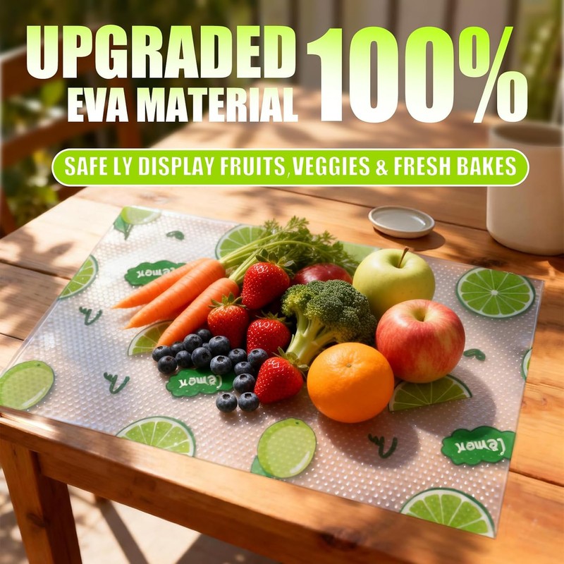 4pcs Waterproof Refrigerator Liner Set - Washable EVA Fridge Mats