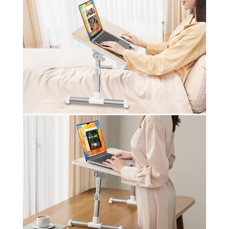 Laptop Desk Table, SAIJI Adjustable Laptop Stand, Portable Lap Desks