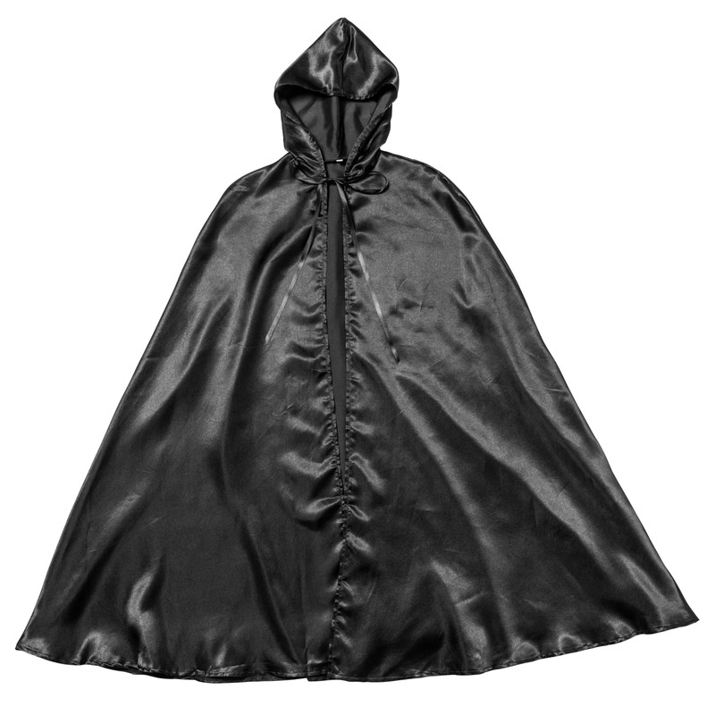 Clearstone Men's Cosplay Halloween Black Cloak Unisex Black