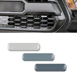 Car Front Grille Tri-Color Decal Stripe Grille Emblem Badge Sticker Compatible with 2016-2020 Tacoma TRD Pro Grille (W/G/B)