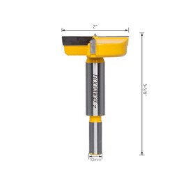 Boomway Forstner Drill Bit (2'' | 50.8mm) with YG6X Carbide, Suitable for fine Woodworking, Cabinet Making, etc
