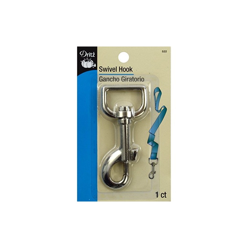 Dritz 522 Swivel Hook, Nickel, 3-Inch, Silver