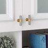 Haliwu 10 Pack Brushed Nickel and Gold Cabinet Knobs for