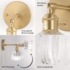 Shenmoyl Vintage Battery Operated Wall Sconce with Transparent Tulip Glass