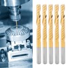 5PCS Spiral End Mills Single Flute Metric 4x32x55mm High Speed