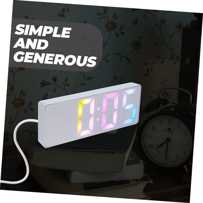 Mobestech Digital LED Alarm Clock with Large Display for Bedroom