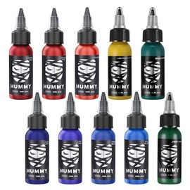 Mummy USA Custom Tattoo Ink Traditional Set Tattoo Kit for Professinoal Tattoo Artists(Pack of 10)