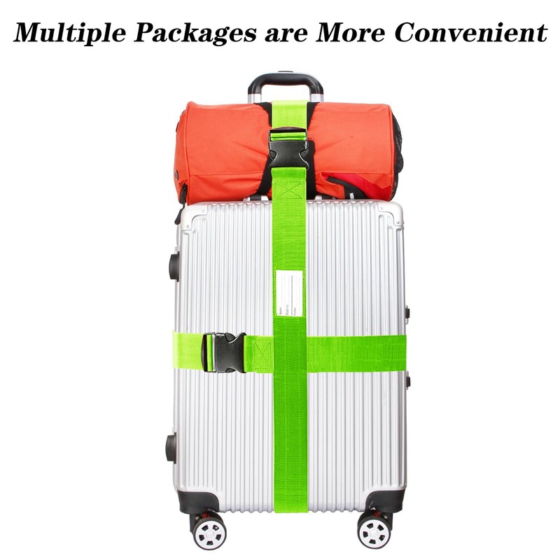 2 Pack Luggage Straps, Adjustable Luggage Straps for Suitcases, Heavy