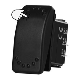 BANDC 2 Pin Momentary Rocker Switch 12V 20A SPST (ON) Off Toggle Switch 12 Volt Boat Switch Toggle for Automotive Car UTV ATV